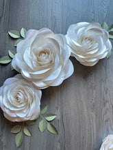 Load image into Gallery viewer, White Gold Dust Pearl Paper Roses