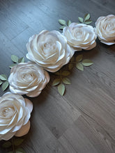 Load image into Gallery viewer, White Gold Dust Pearl Paper Roses