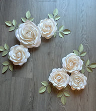 Load image into Gallery viewer, White Gold Dust Pearl Paper Roses